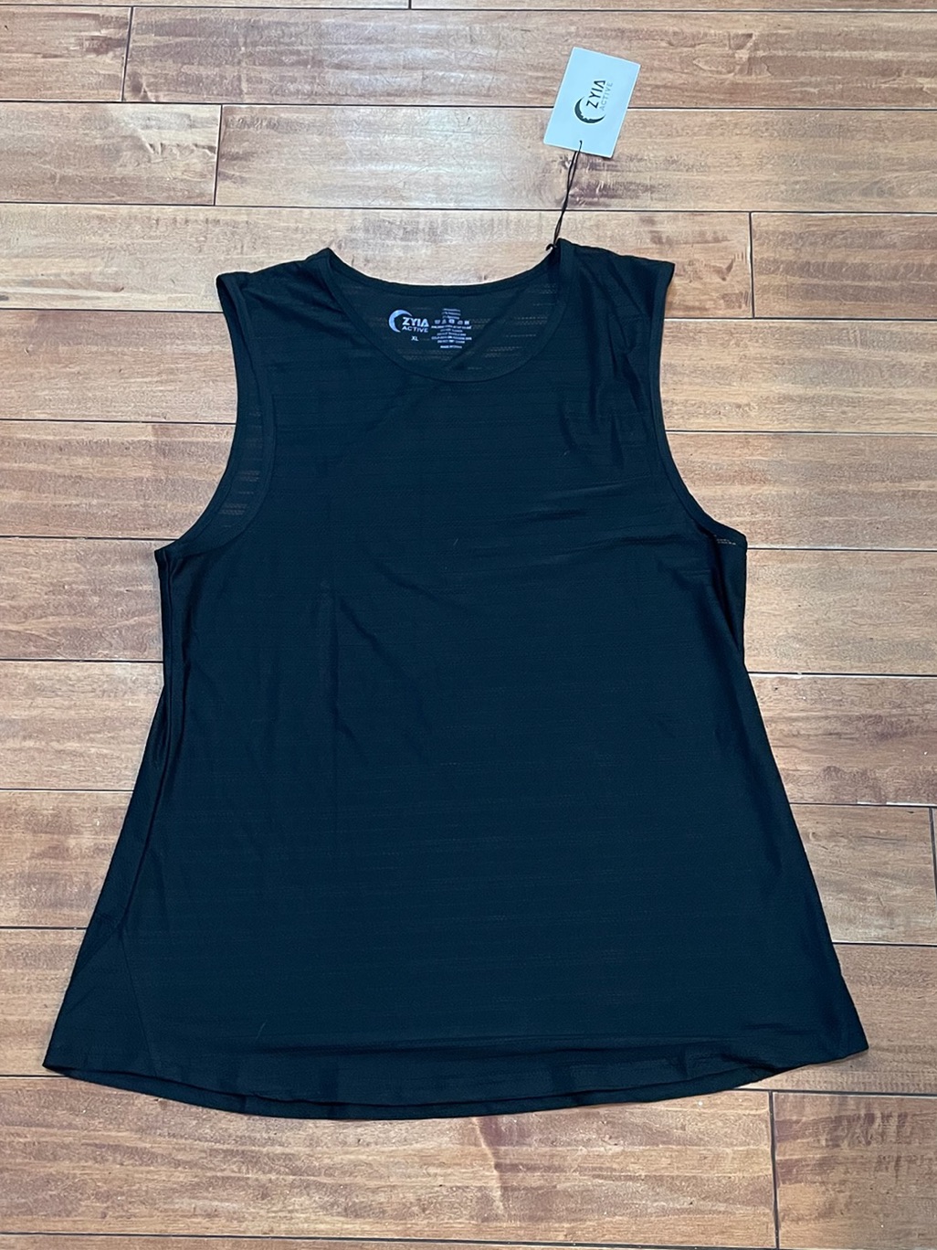 Zyia Black Luxe Muscle Tank Top